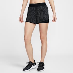 Nike Swift Women's Dri-FIT Mid-Rise 2-in-1 Printed Running Shorts