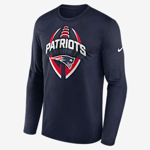 Playera manga larga Nike Dri-FIT de la NFL para hombre New England Patriots Legend Icon
