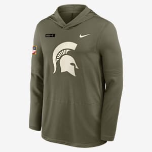 Michigan State 2025 Military Appreciation Men's Nike Dri-FIT College Long-Sleeve Hooded Top