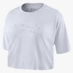 Playera Nike de la WNBA cropped para mujer Indiana Fever