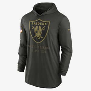 Las Vegas Raiders Salute to Service Sideline Men’s Nike Dri-FIT NFL Long-Sleeve Hooded Top