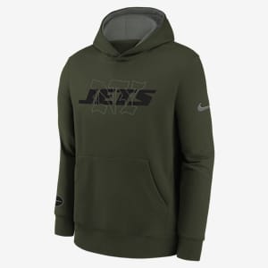 Sudadera con gorro sin cierre Nike de la NFL para niños talla grande New York Jets Rivalry Club