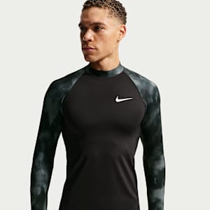 Playera de manga larga rashguard para hombre Nike Swim Whitewater