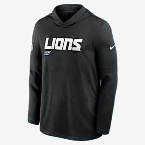 Detroit Lions Pure Fury Sideline Men's Nike Dri-FIT NFL Long-Sleeve Hooded Top