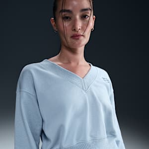 ナイキ スポーツウェア フェニックス フリース ウィメンズ オーバーサイズド Vネック クロップド トップ