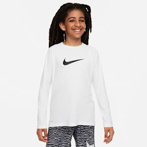 Playera de manga larga Dri-FIT UV para niño talla grande Nike Swim Hydroguard Essential