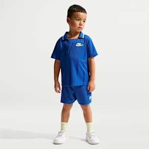 Conjunto de 2 piezas Victory Lap con shorts de malla infantil Nike Sportswear