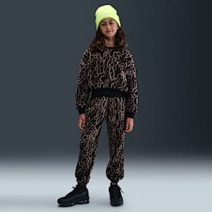 Pants holgados estampados para niña talla grande Nike Sportswear Club Fleece