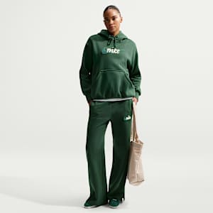 Nike Sportswear Phoenix Fleece Women's High-Waisted Wide-Leg Logo Trousers