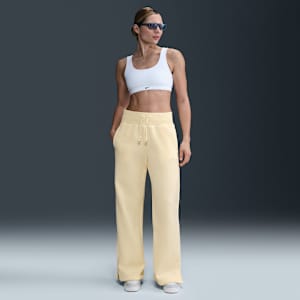 Pants de entrenamiento de tiro alto y piernas anchas para mujer Nike Sportswear Phoenix Fleece