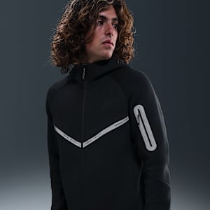 Veste Windrunner en Fleece à zip et motifs réfléchissants Nike Tech pour homme