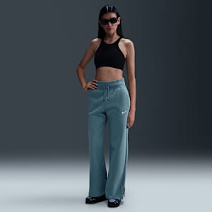 Pants de entrenamiento de tiro alto y piernas anchas para mujer Nike Sportswear Phoenix Fleece