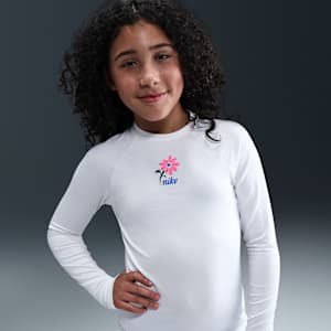Playera de manga larga Dri-FIT UV para niña talla grande Nike Swim Hydroguard