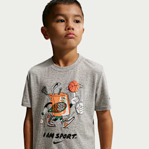 나이키 리틀키즈 'I Am Sport' 박시 그래픽 티셔츠