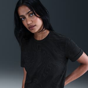 Playera de manga corta de French Terry estampada para mujer Nike Sportswear Chill Terry