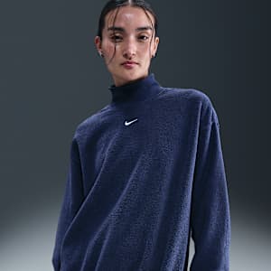 ナイキ スポーツウェア フェニックス プラッシュ ウィメンズ コージー フリース オーバーサイズド モックネック トップ