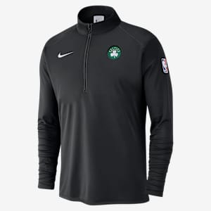 Playera de manga larga Nike de la NBA de medio cierre para hombre Boston Celtics