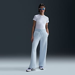 Pants de entrenamiento de tiro alto y piernas anchas para mujer Nike Sportswear Phoenix Fleece