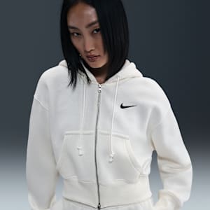 ナイキ スポーツウェア フェニックス フリース ウィメンズ ルーズ フルジップ クロップド パーカー