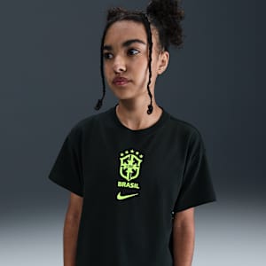 Brazil Premium Goalkeeper Big Kids' Nike Soccer T-Shirt