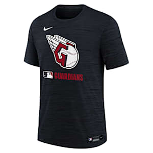 Playera Nike Dri-FIT de la MLB para niños talla grande Cleveland Guardians Authentic Collection Velocity