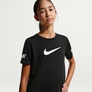 Playera de entrenamiento de manga corta Dri-FIT para niña talla grande Nike Pro