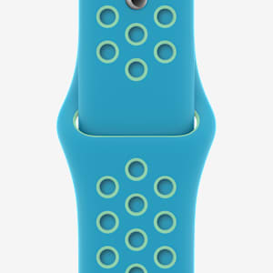 40mm Chlorine Blue/Green Glow Nike Sport Band - Regular