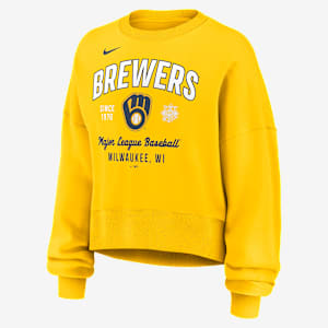 Milwaukee Brewers Women's Nike MLB Pullover Crew