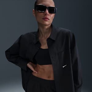 Nike Sportswear Chill Poplin Women's Loose Long-Sleeve Button-Down Top
