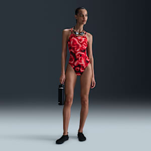 Traje de baño de una pieza con espalda deportiva para mujer Nike HydraStrong