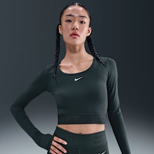 ナイキ プロ ウィメンズ Dri-FIT クロップド ロングスリーブ トップ