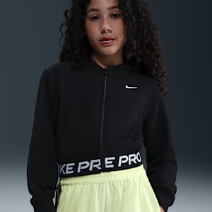 Nike Pro Fleece Dri-FIT hoodie met rits over de hele lengte voor meisjes