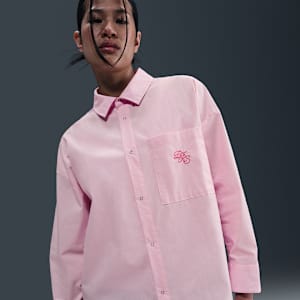 Nike Sportswear Chill Poplin Women's Loose Long-Sleeve Button-Up Top