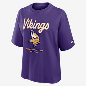 Minnesota Vikings Essential Script Boxy Women's Nike NFL T-Shirt