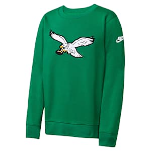 Sudadera de cuello redondo sin cierre Nike de la NFL para niños talla grande Philadelphia Eagles Rewind Club