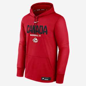Canada National Baseball Team 2026 World Baseball Classic Authentic Collection Men's Nike Therma Pullover Hoodie