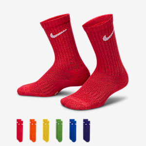 Nike Dri-FIT Performance Basics Younger Kids' Crew Socks (6 Pairs)
