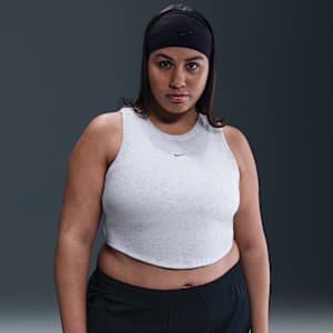 Débardeur court ajusté côtelé Nike Sportswear Chill Knit pour femme (grande taille)