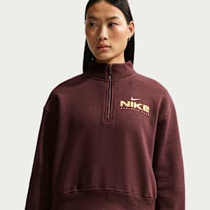 Nike Sportswear Fleece-Oberteil in Oversize mit Viertelreißverschluss für Damen