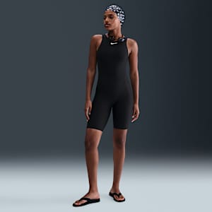 Traje de baño con piernas y cuello alto para mujer Nike Swim HydraStrong Essential
