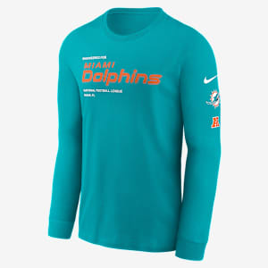 Playera de manga larga Nike de la NFL para hombre Miami Dolphins Play To Win Essential