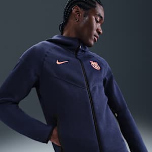F.C. Barcelona Tech Windrunner Men's Nike Total 90 Football Fleece Hoodie