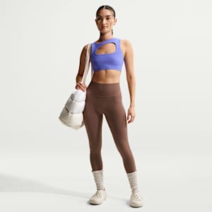 Legging taille haute coupe longue sans couture avant Nike Zenvy pour femme