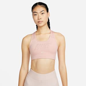 Nike Swoosh Women's Medium-Support Non-Padded Metallic Graphic Sports Bra