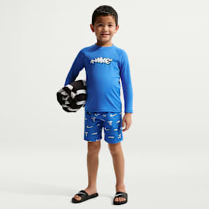Playera de manga larga Dri-FIT con protección UV para niño talla pequeña Nike Swim Hydroguard Essential