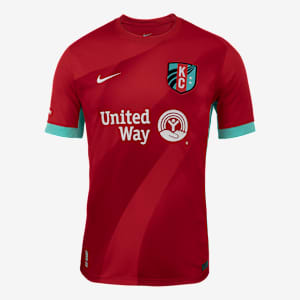 Jersey Nike Dri-FIT de la NWSL tipo réplica para hombre 2025 Stadium KC Current local
