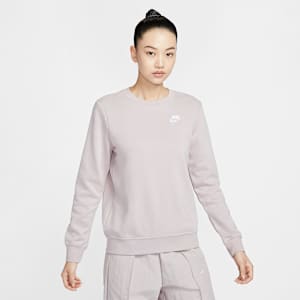 เสื้อวอร์มคอกลมผู้หญิง Nike Sportswear Club Fleece
