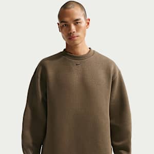 Sudadera de cuello redondo de tejido Fleece de ajuste holgado para hombre Nike Tech