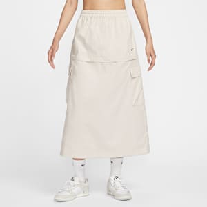 나이키 스포츠웨어 에센셜 여성 미드라이즈 우븐 카고 미디 스커트