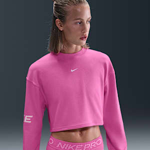 Nike Pro Women's Dri-FIT Loose Crew-Neck French Terry Sweatshirt